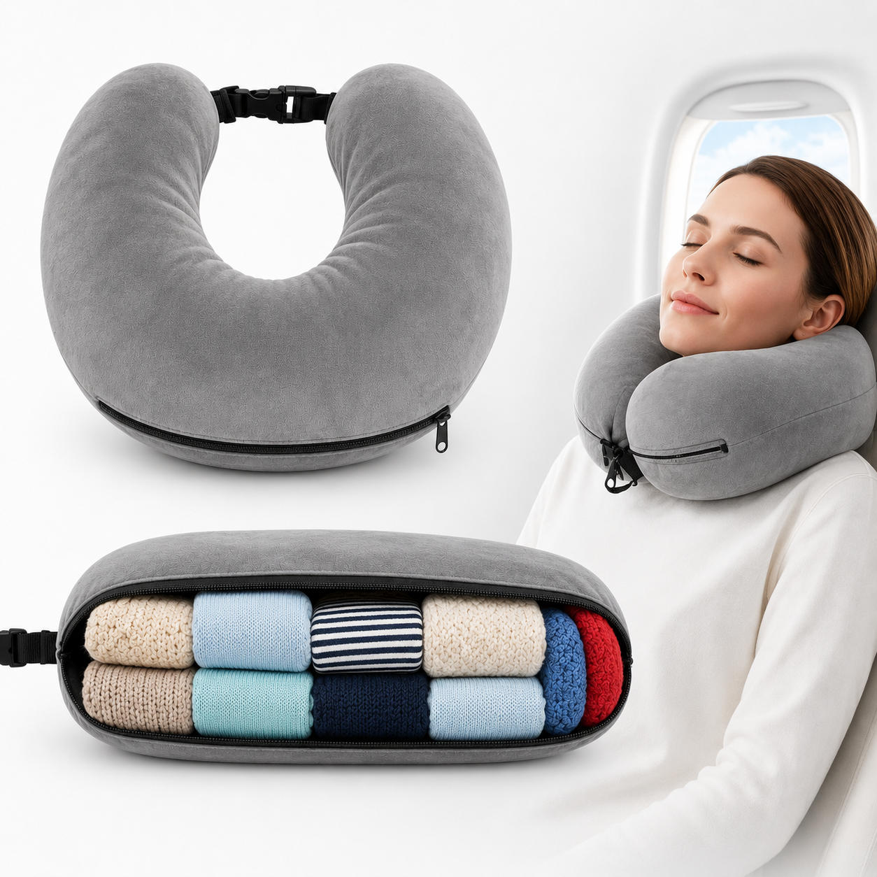 SkipPillow™ - Fill It With 10L Clothes & Fly Smarter